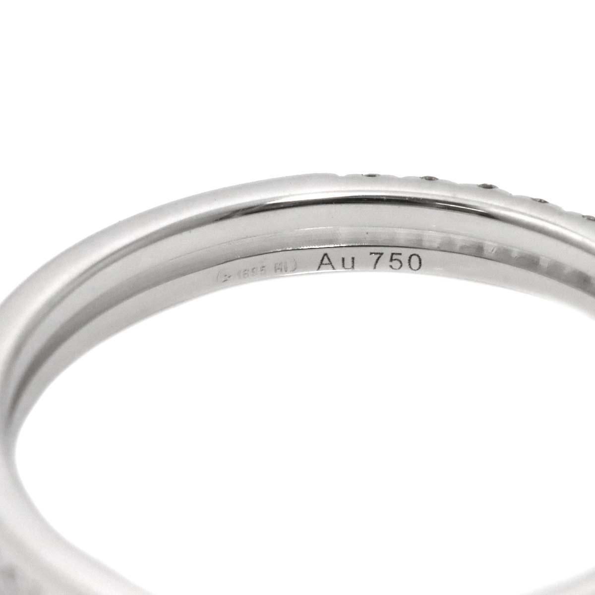 Infinity Diamond Ring 18K K18 WG White Gold 750 size10 5.25(US)