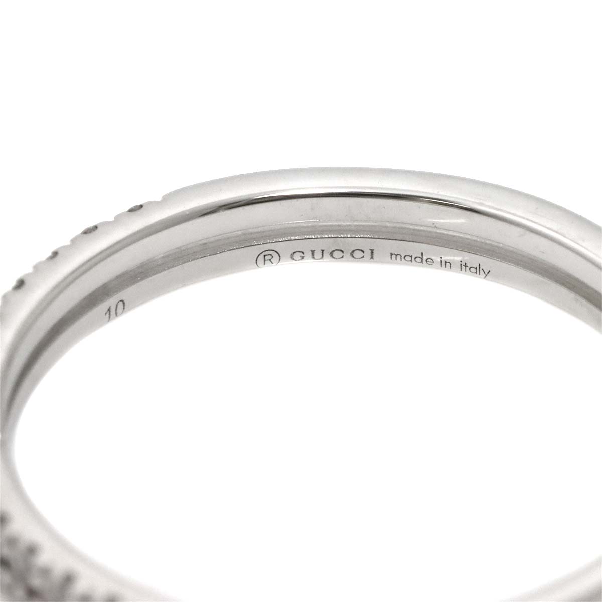 Infinity Diamond Ring 18K K18 WG White Gold 750 size10 5.25(US)