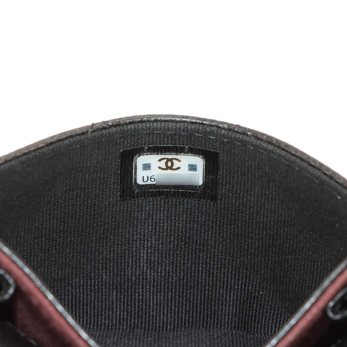 Matelasse Card Case Leather Black AP0214 Accessory