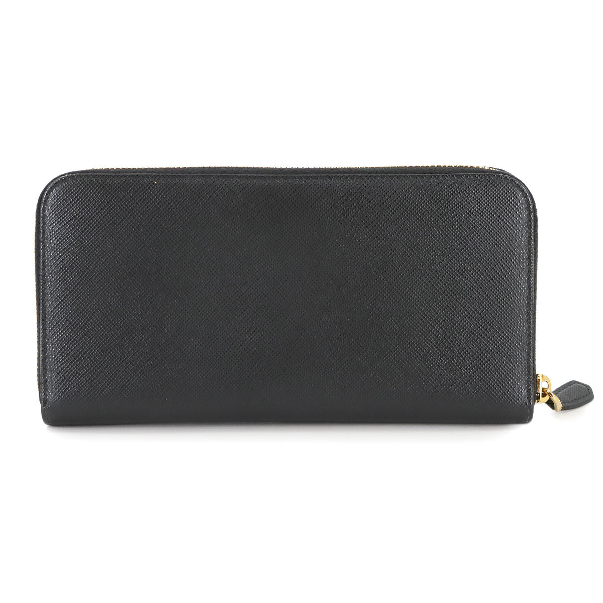 Zipped Around Long Wallet Saffiano Leather Black 1ML506
