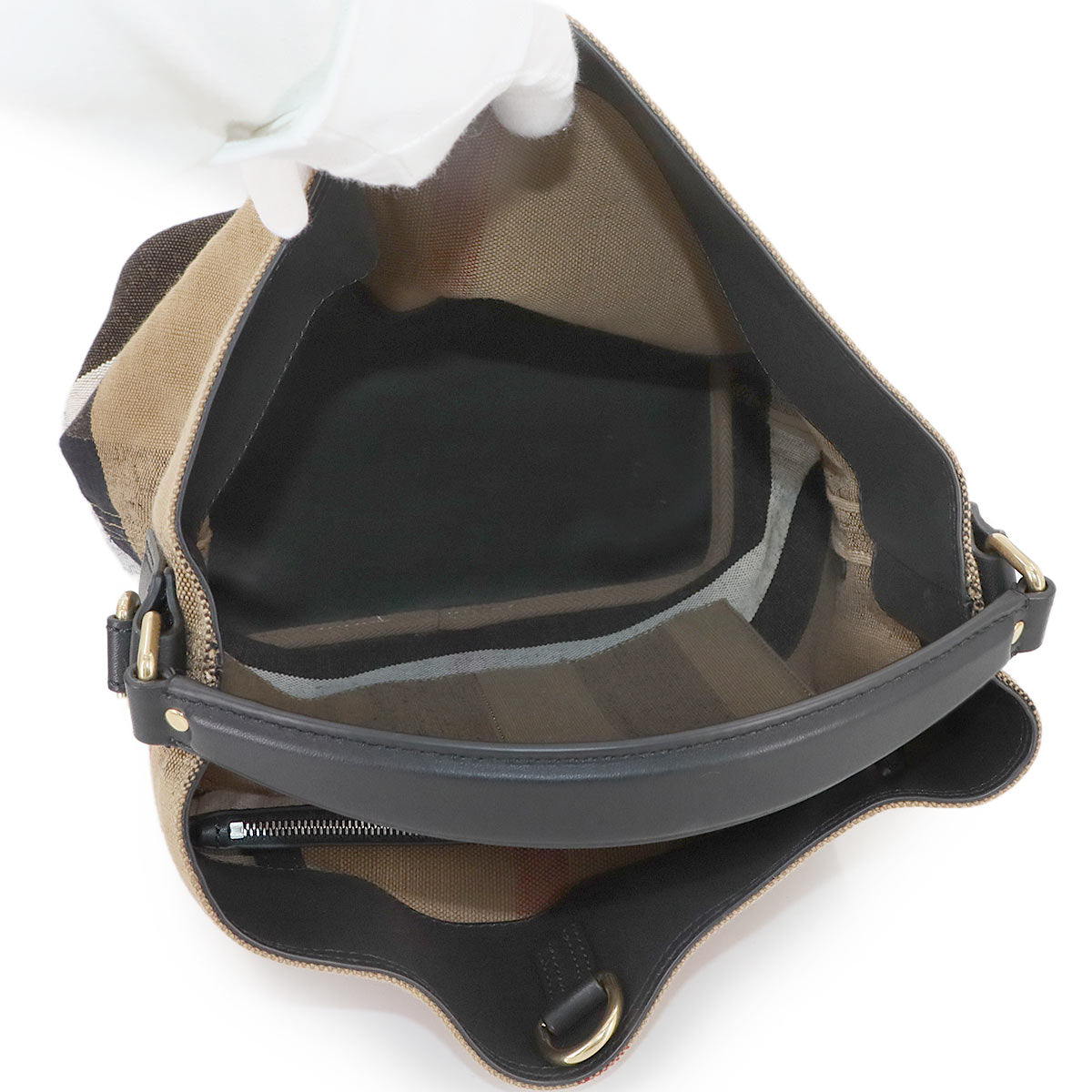 Plaid Ashby Medium Hobo Hand Shoulder Bag PVC Leather 3945726