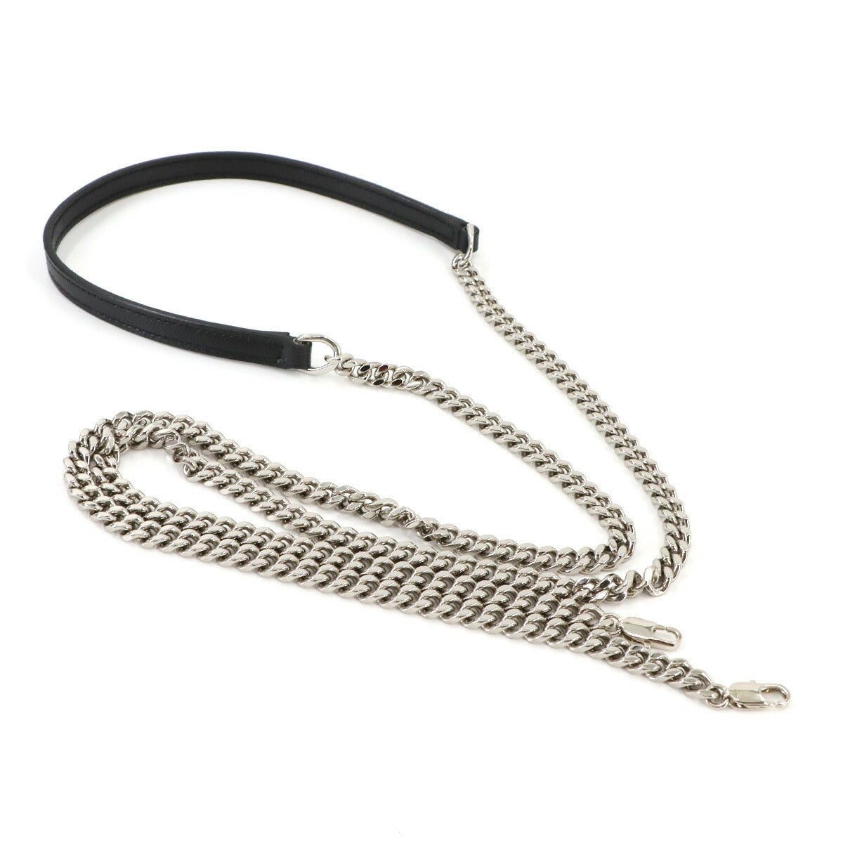 Cassandre Envelope Chain Wallet Leather Black 393953