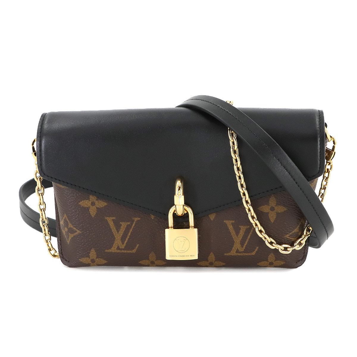 Monogram Padlock On Strap 2way Shoulder Bag Noir M80559
