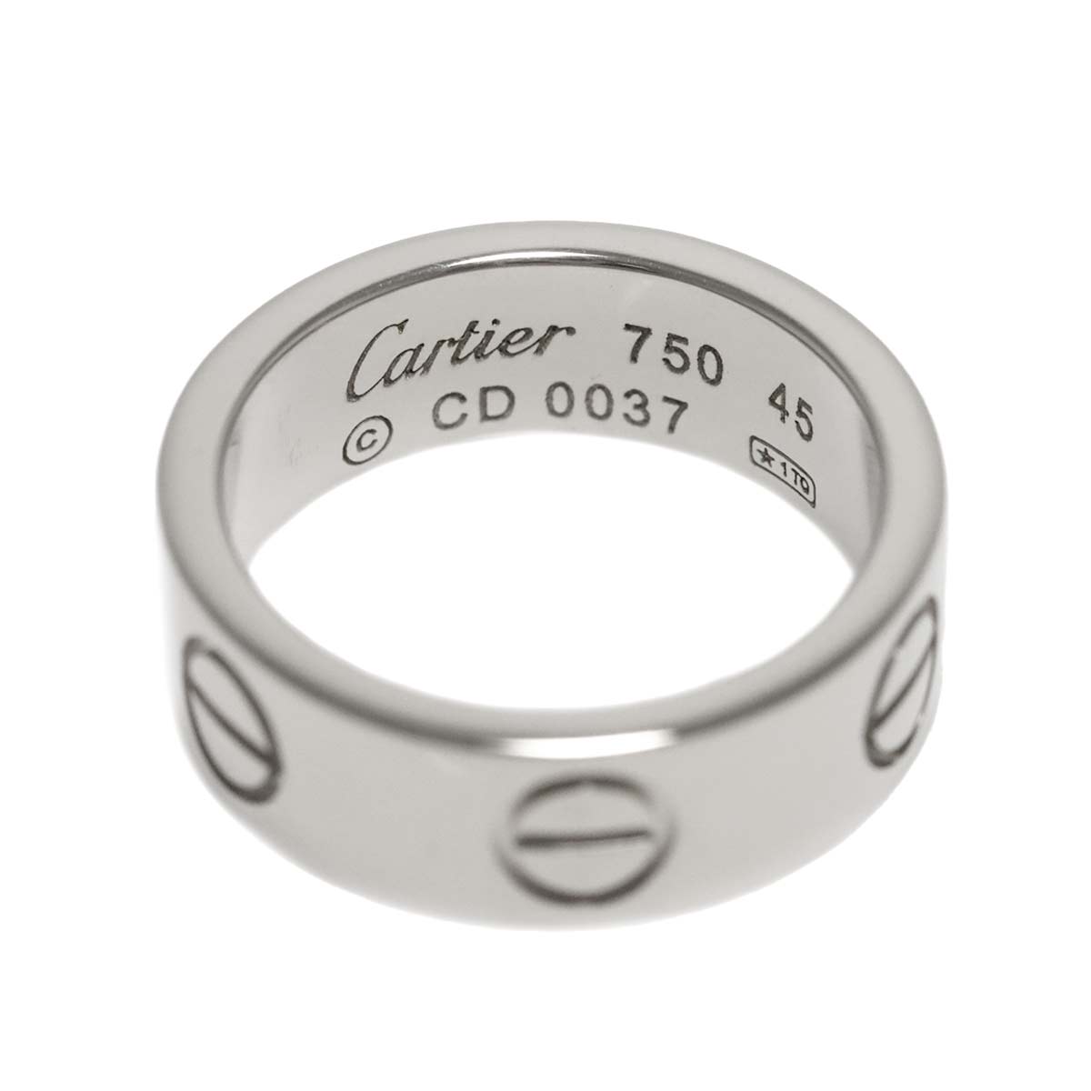 Love Ring 18K White Gold 750 size45 3-3.25(US)