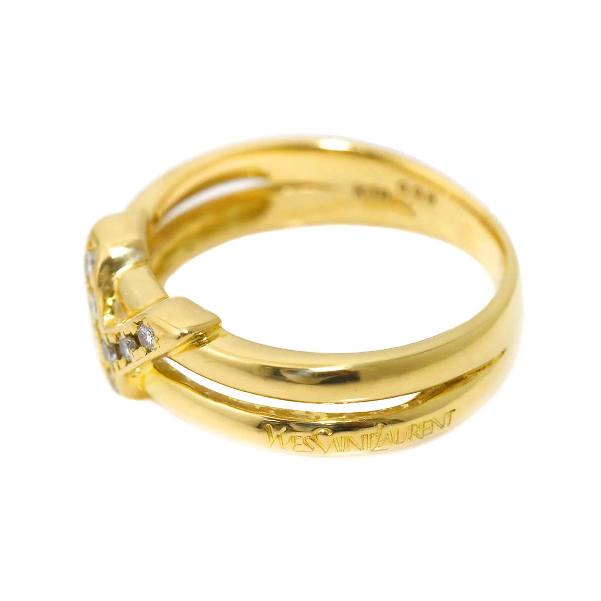 Diamond Ring 18K YG 750 size5.5-5.75(US)