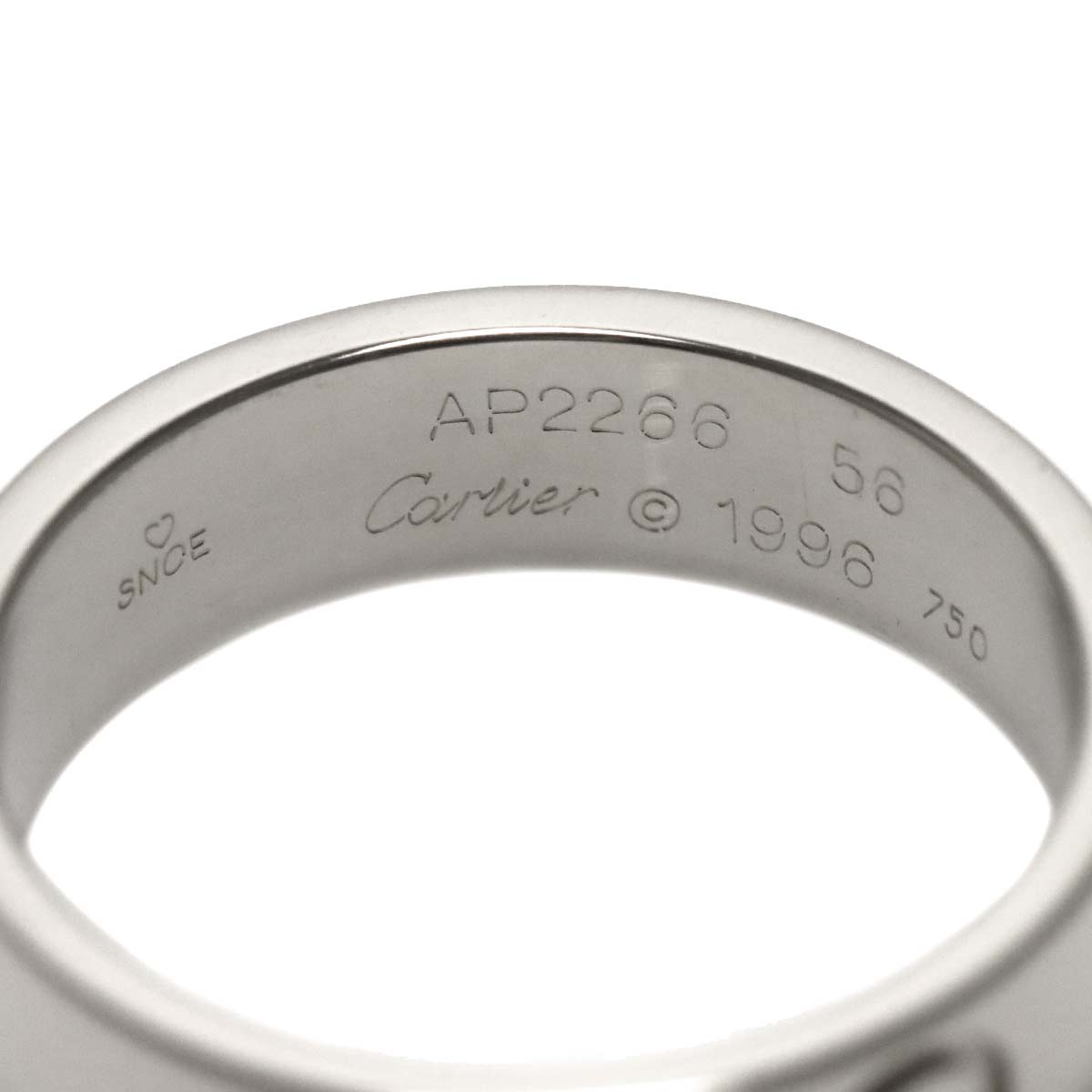 Love Ring 18K White Gold 750 size56 7.25(US)