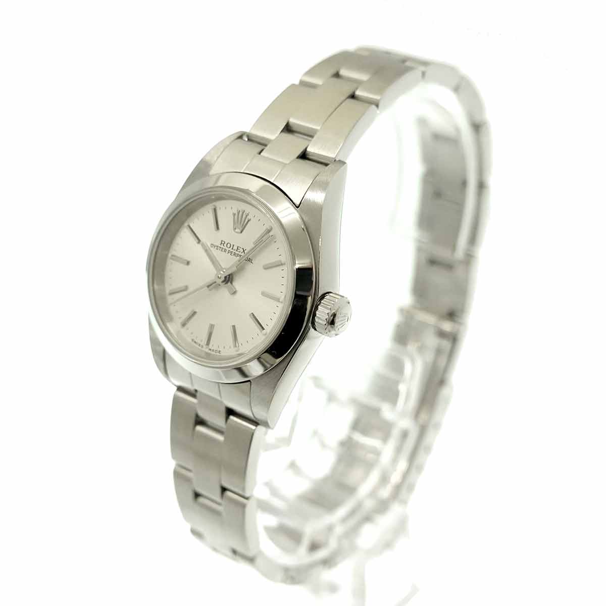 Oyster perpetual 76080 Serial K Silver Dial Ladies Watch