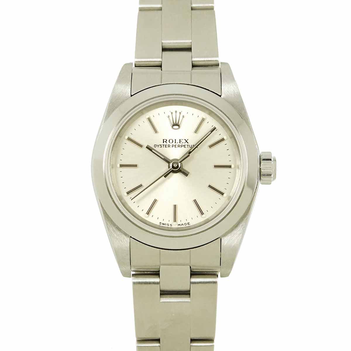 Oyster perpetual 76080 Serial K Silver Dial Ladies Watch