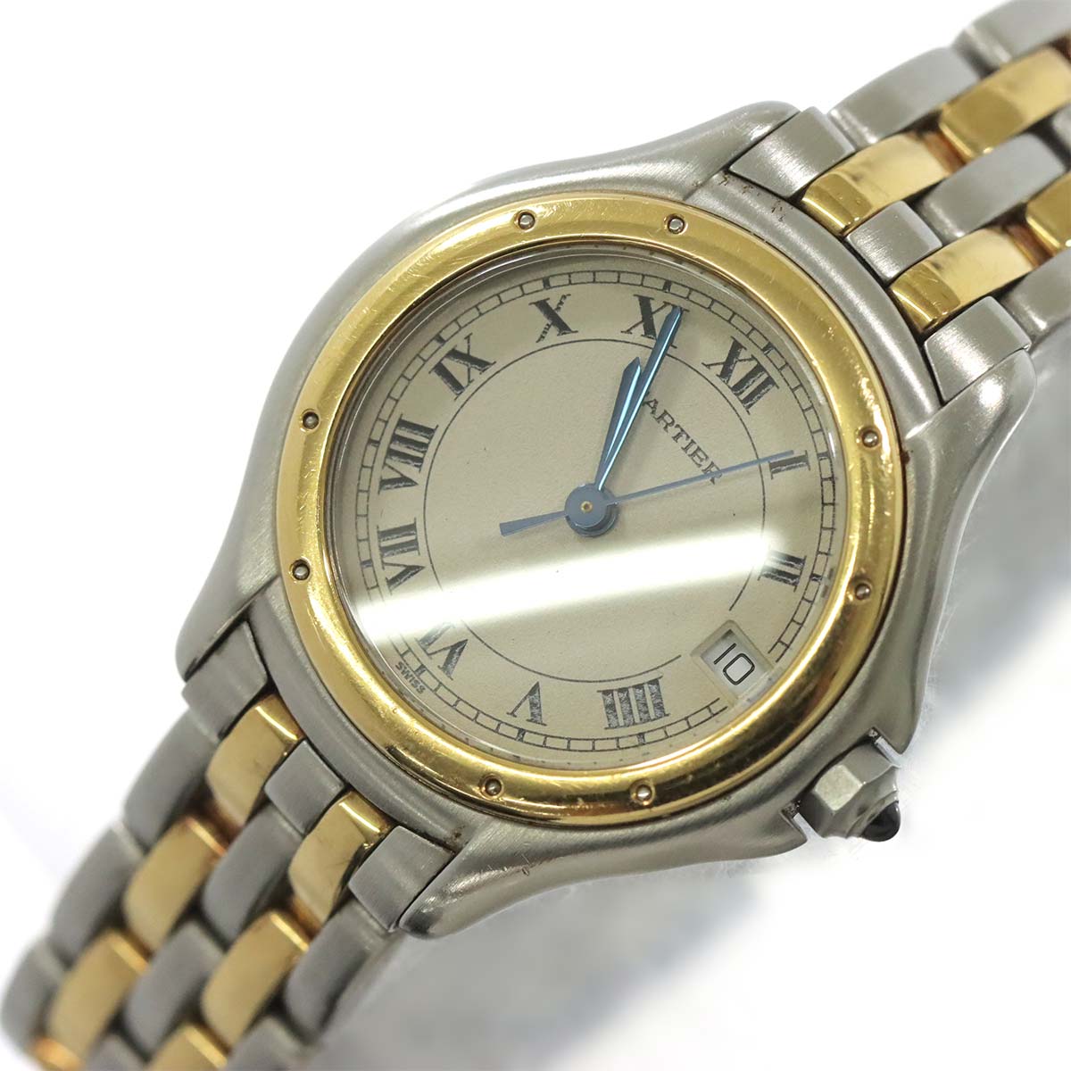 panthere cougar SM YG Date Quartz Cream Dial Ladies Watch