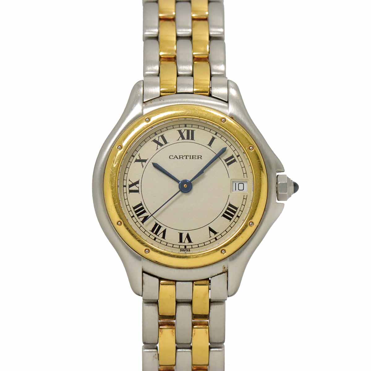 panthere cougar SM YG Date Quartz Cream Dial Ladies Watch