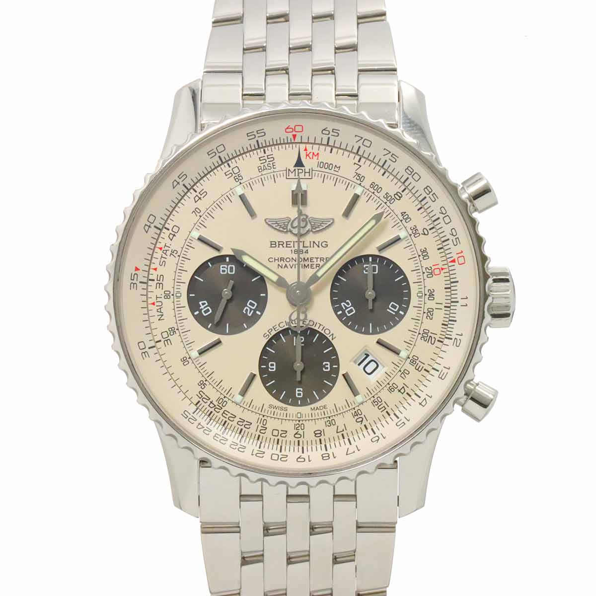 Navitimer 01 Chronograph Japan limited Silver Dial Mens