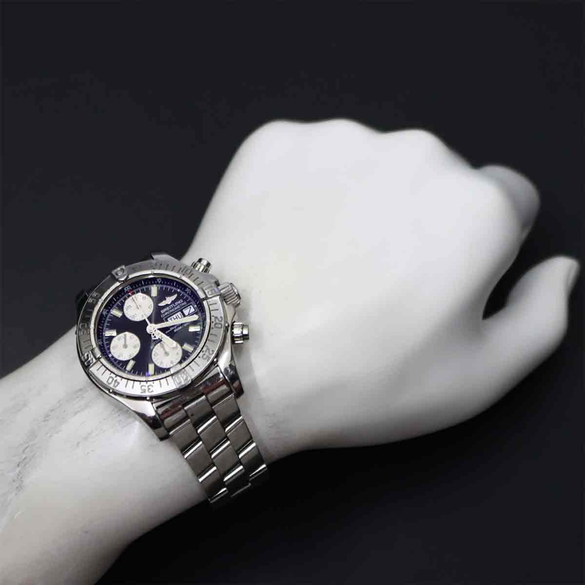 Super Ocean Chronograph A13340 Daydate Black Dial Mens