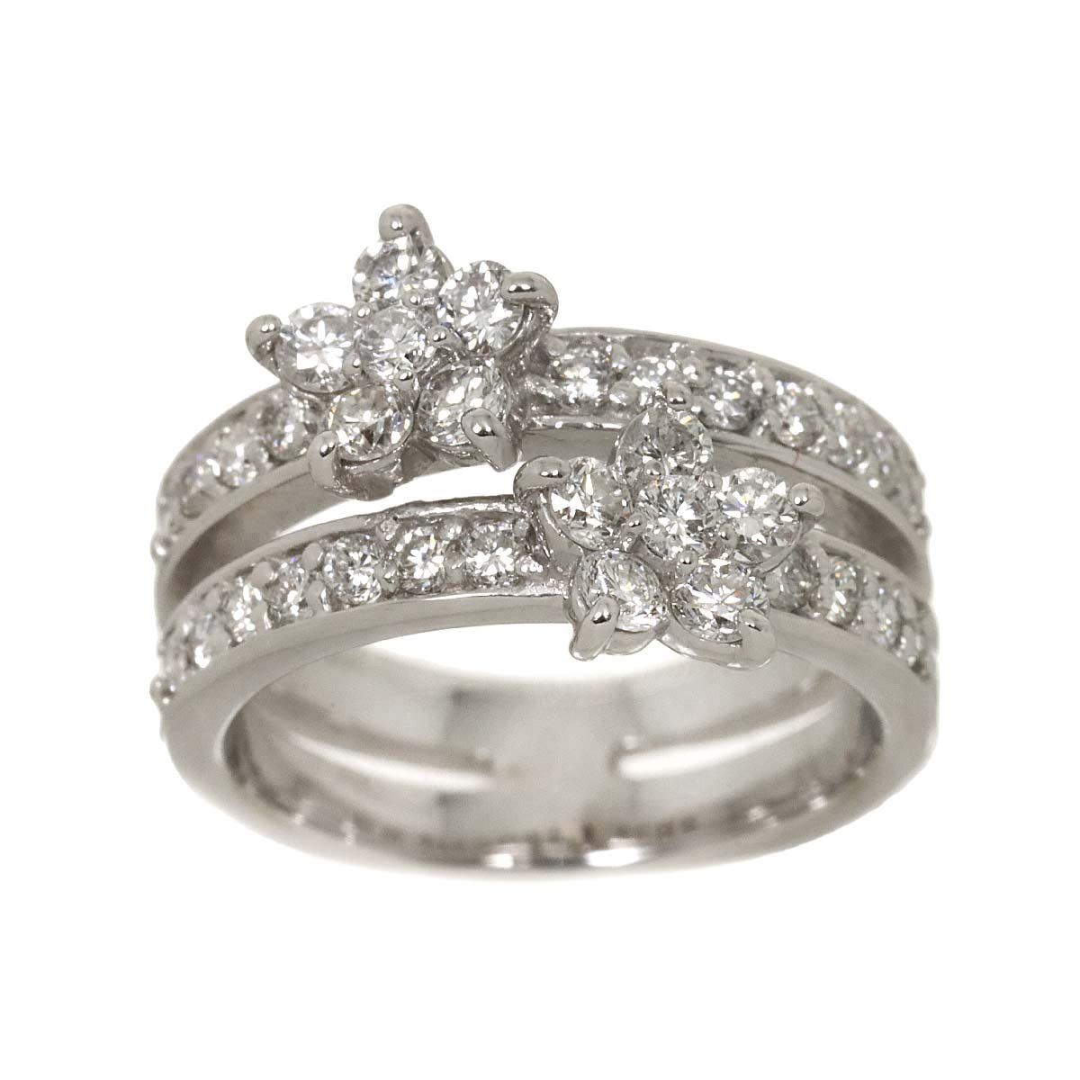 Diamond 0.71ct Ring 18K WG 750 Size2.5(US)