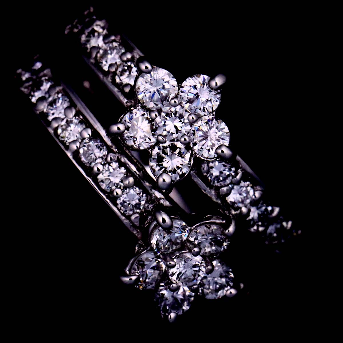 Diamond 0.71ct Ring 18K WG 750 Size2.5(US)