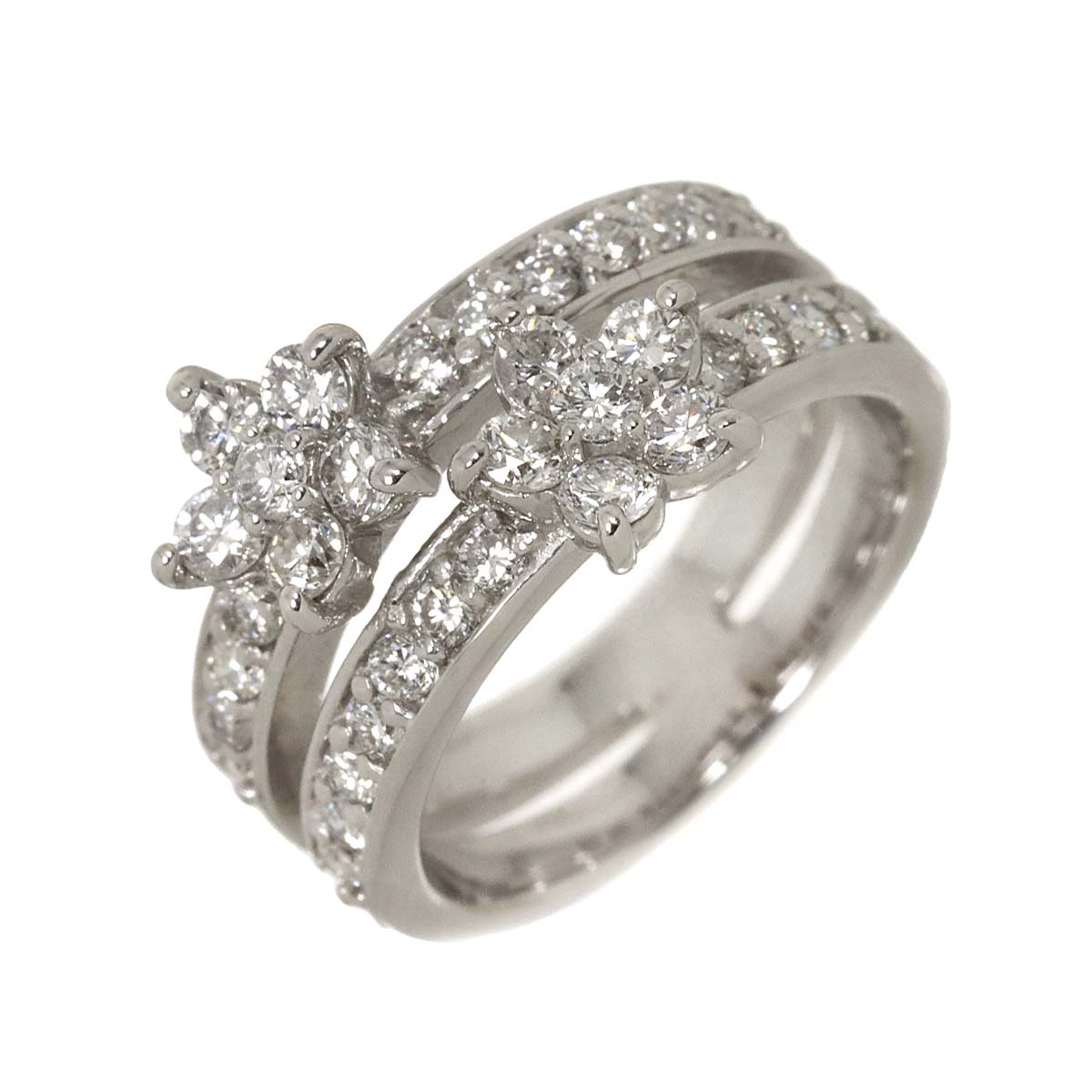 Diamond 0.71ct Ring 18K WG 750 Size2.5(US)