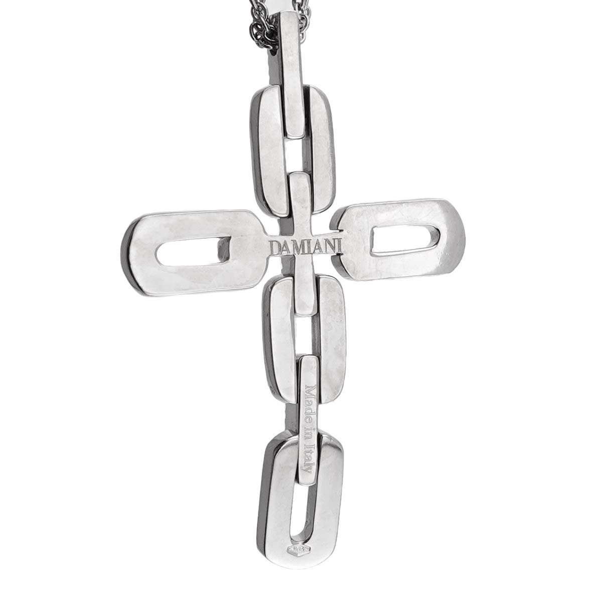 Diamond Cross Necklace 18K WG 750