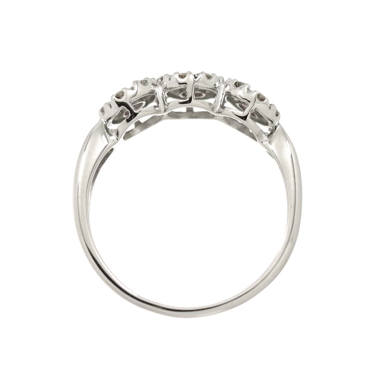 Ruby 0.22ct Diamond 0.24ct Ring 18K WG 750 size7.25(US)