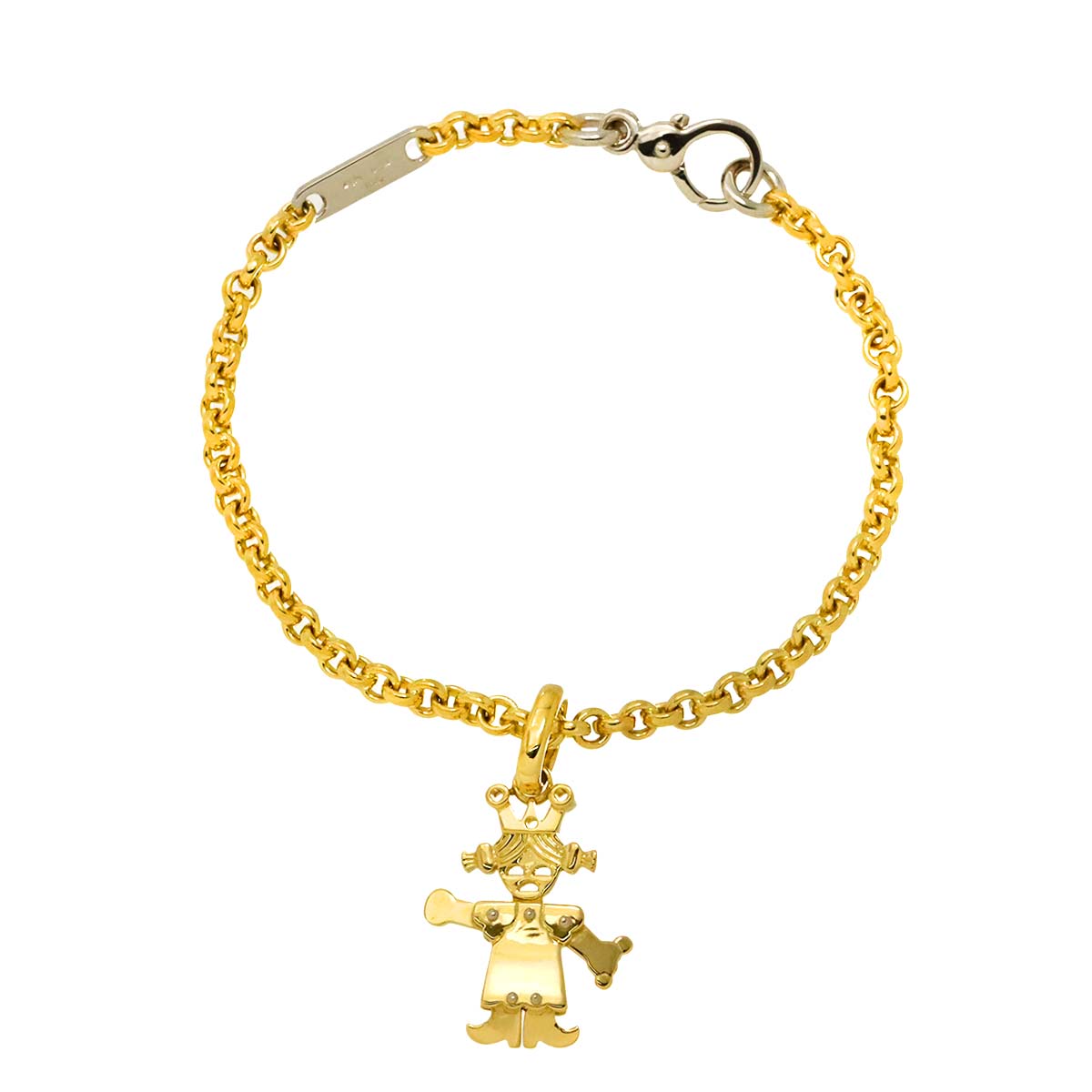 Queen Bracelet 18K YG WG 750