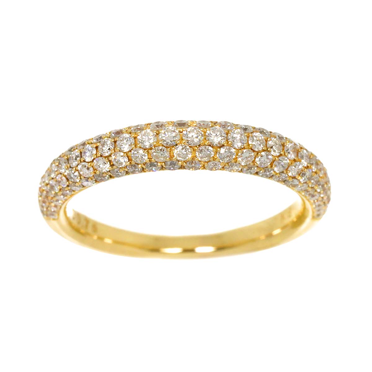 Diamond 0.76ct Ring 18K YG Yellow Gold 750 5.5-5.75(US)