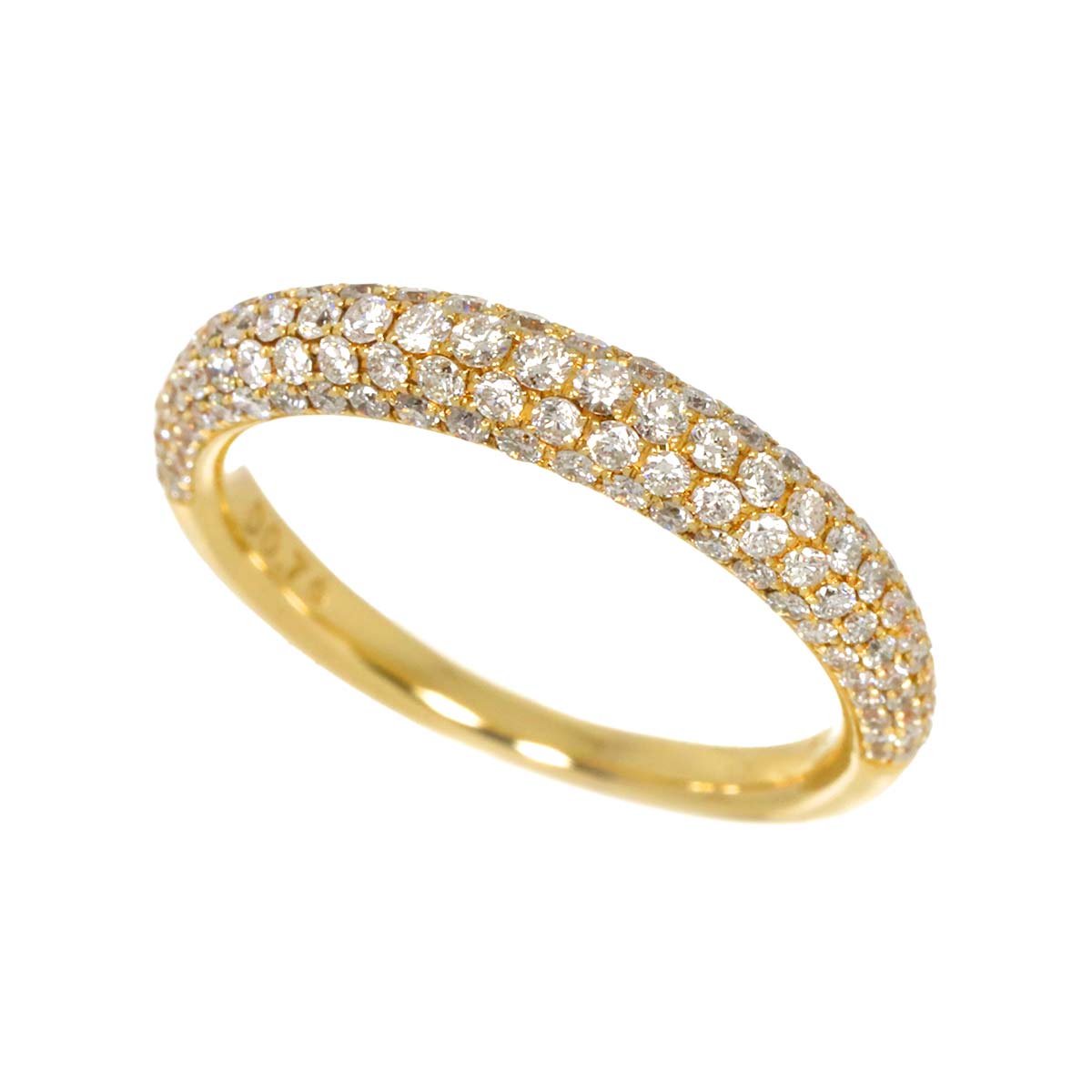 Diamond 0.76ct Ring 18K YG Yellow Gold 750 5.5-5.75(US)