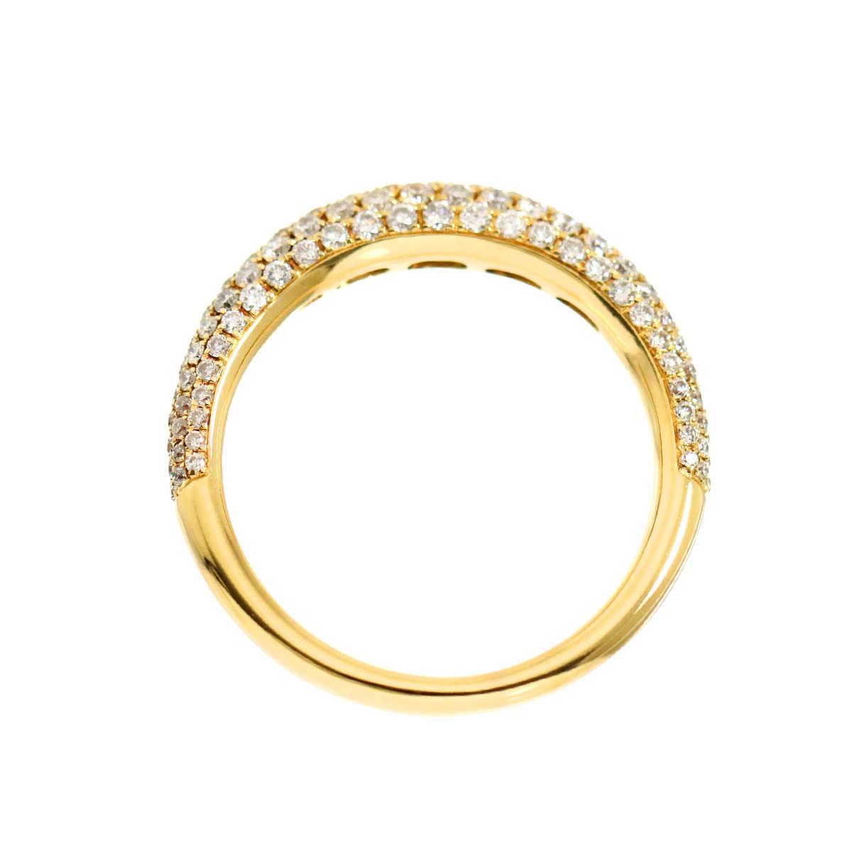 Diamond 0.76ct Ring 18K YG Yellow Gold 750 5.5-5.75(US)