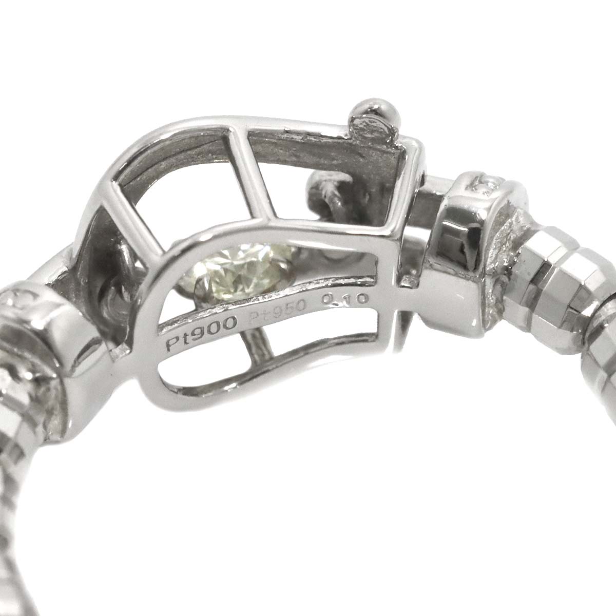 Diamond 0.10ct Ring Pt Platinum Free size