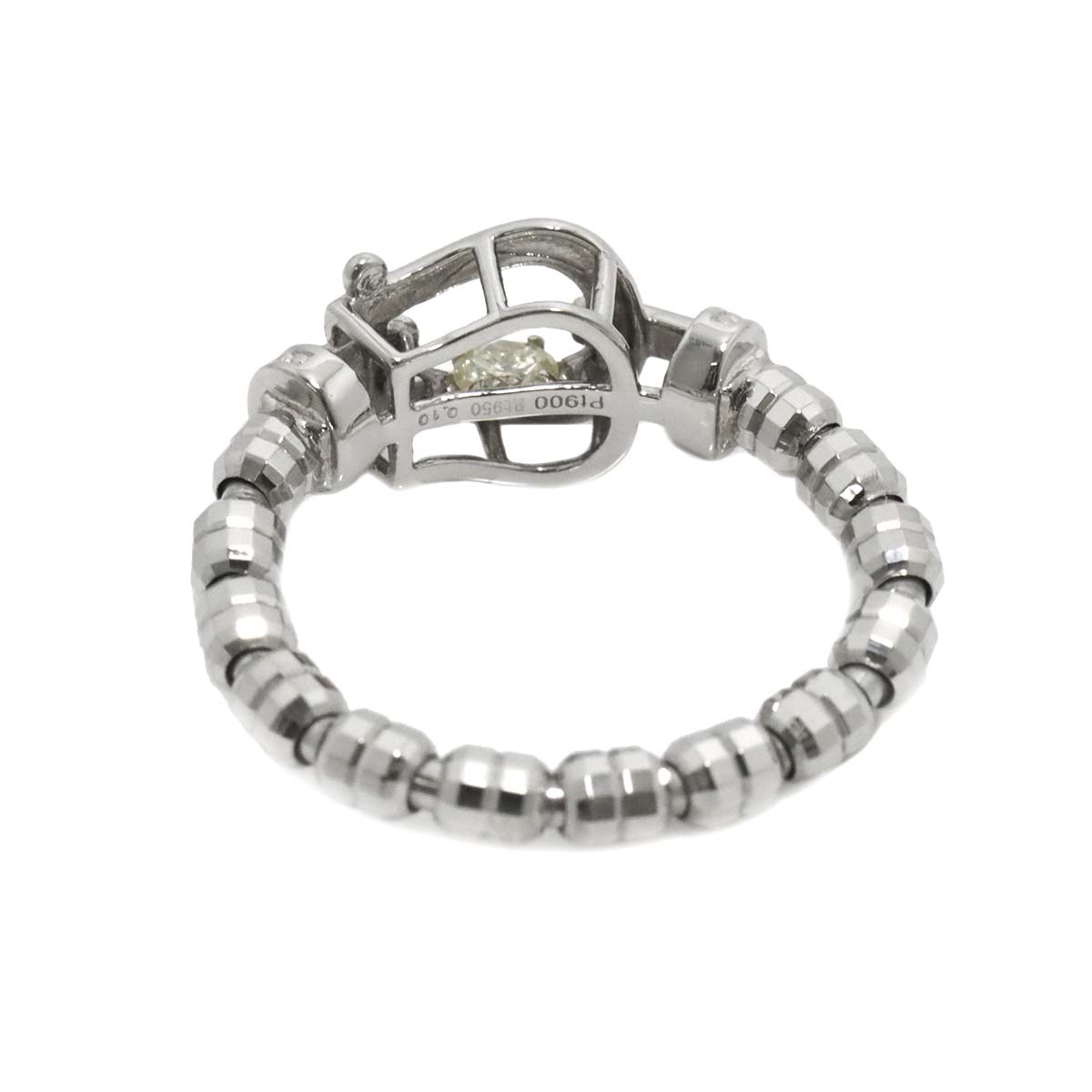Diamond 0.10ct Ring Pt Platinum Free size
