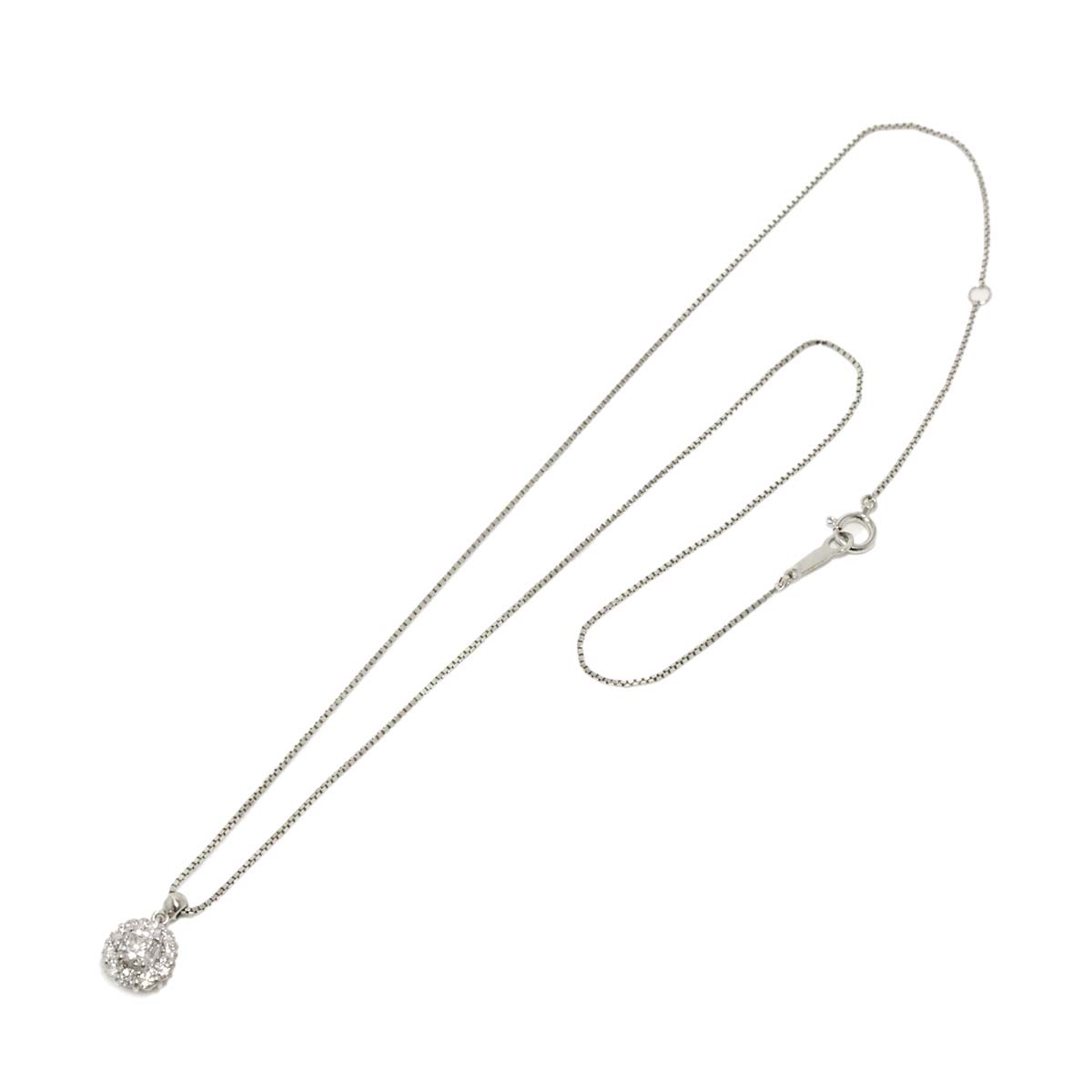 Diamond 0.28ct/0.23ct Necklace Pt Platinum