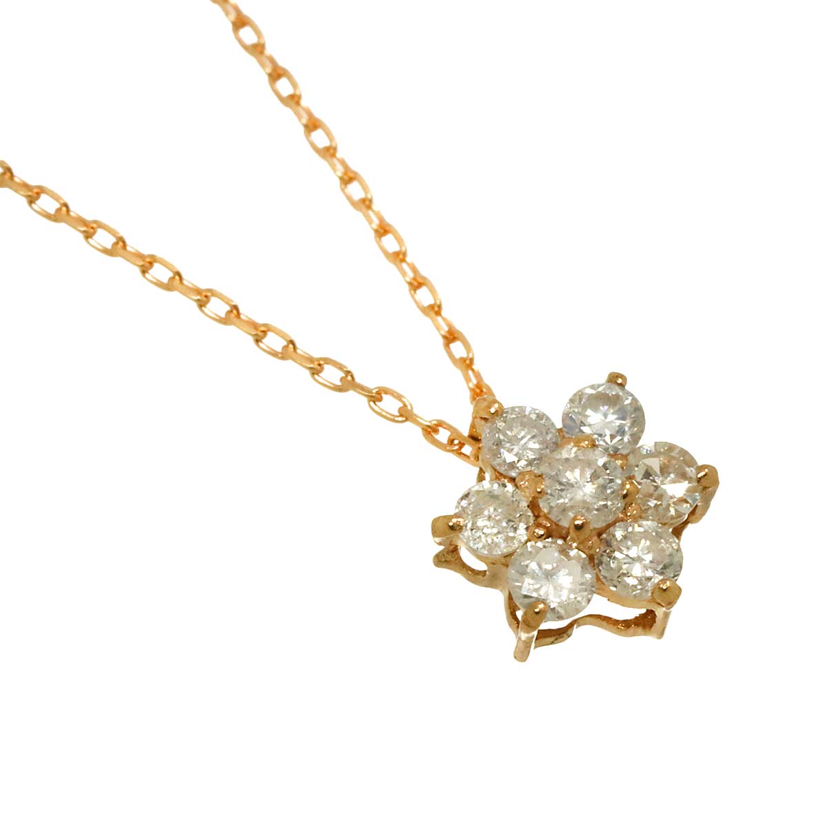 Diamond 0.20ct Necklace 18K Pink Gold 750