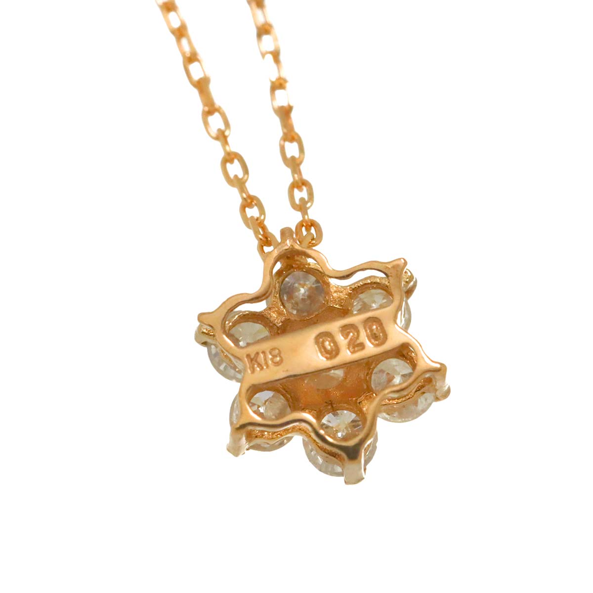 Diamond 0.20ct Necklace 18K Pink Gold 750