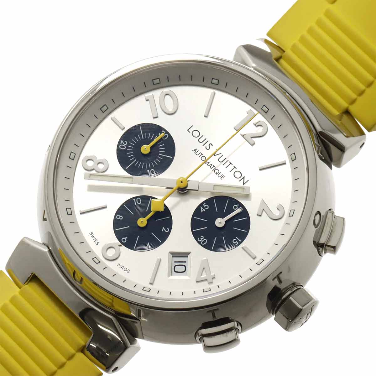 Tambour Chronograph Q112E Automatic Date Silver Dial