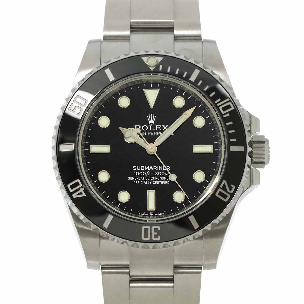 Submariner No Date 124060 Serial Random Black Dial Mens Watch