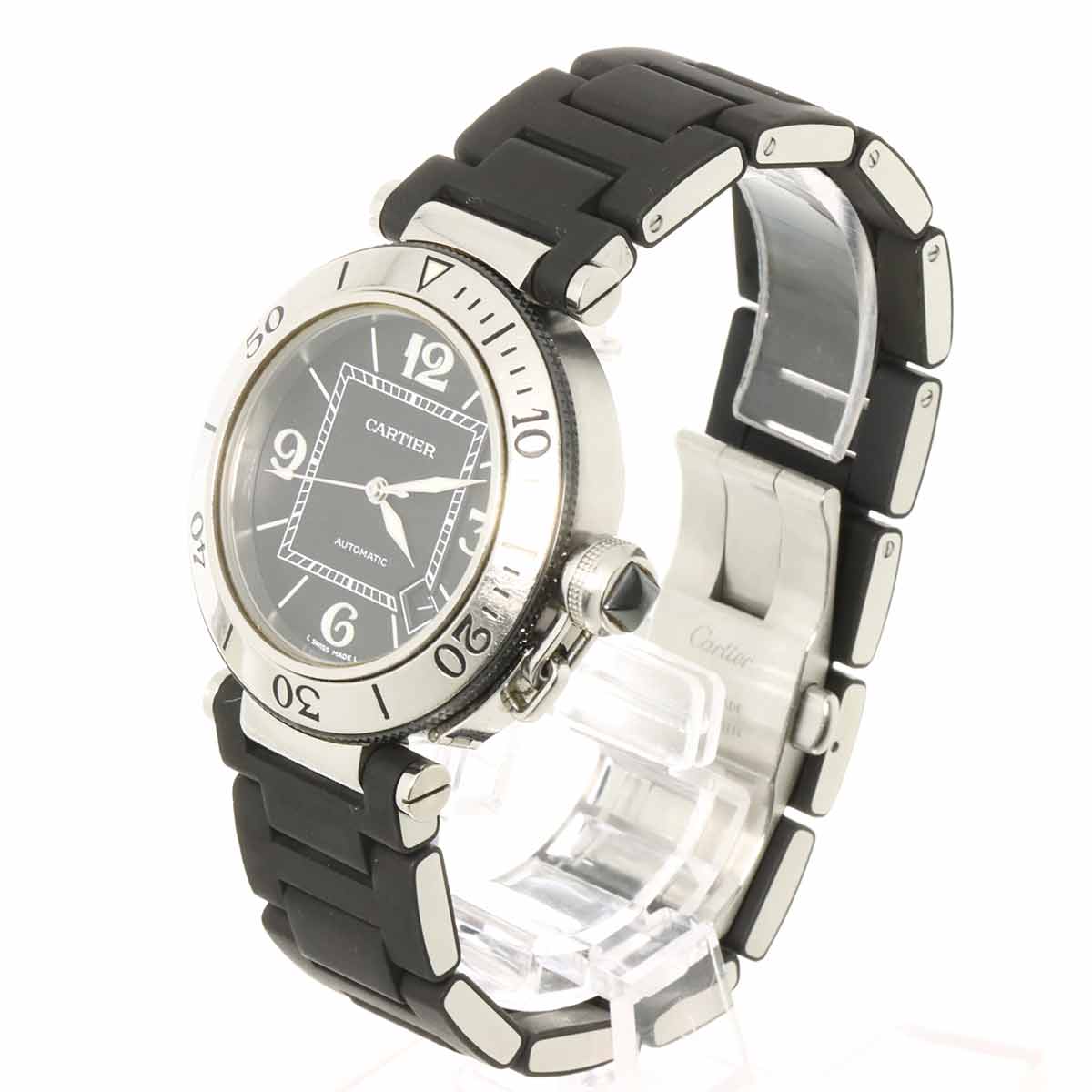 Pasha Seatimer W31077U2 Automatic Date Black Dial Mens Watch 90291993