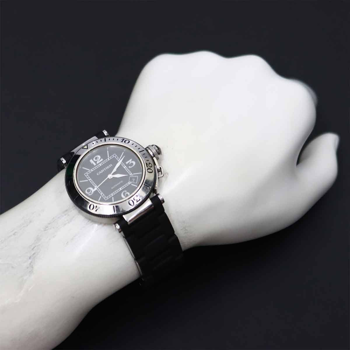 Pasha Seatimer W31077U2 Automatic Date Black Dial Mens Watch 90291993