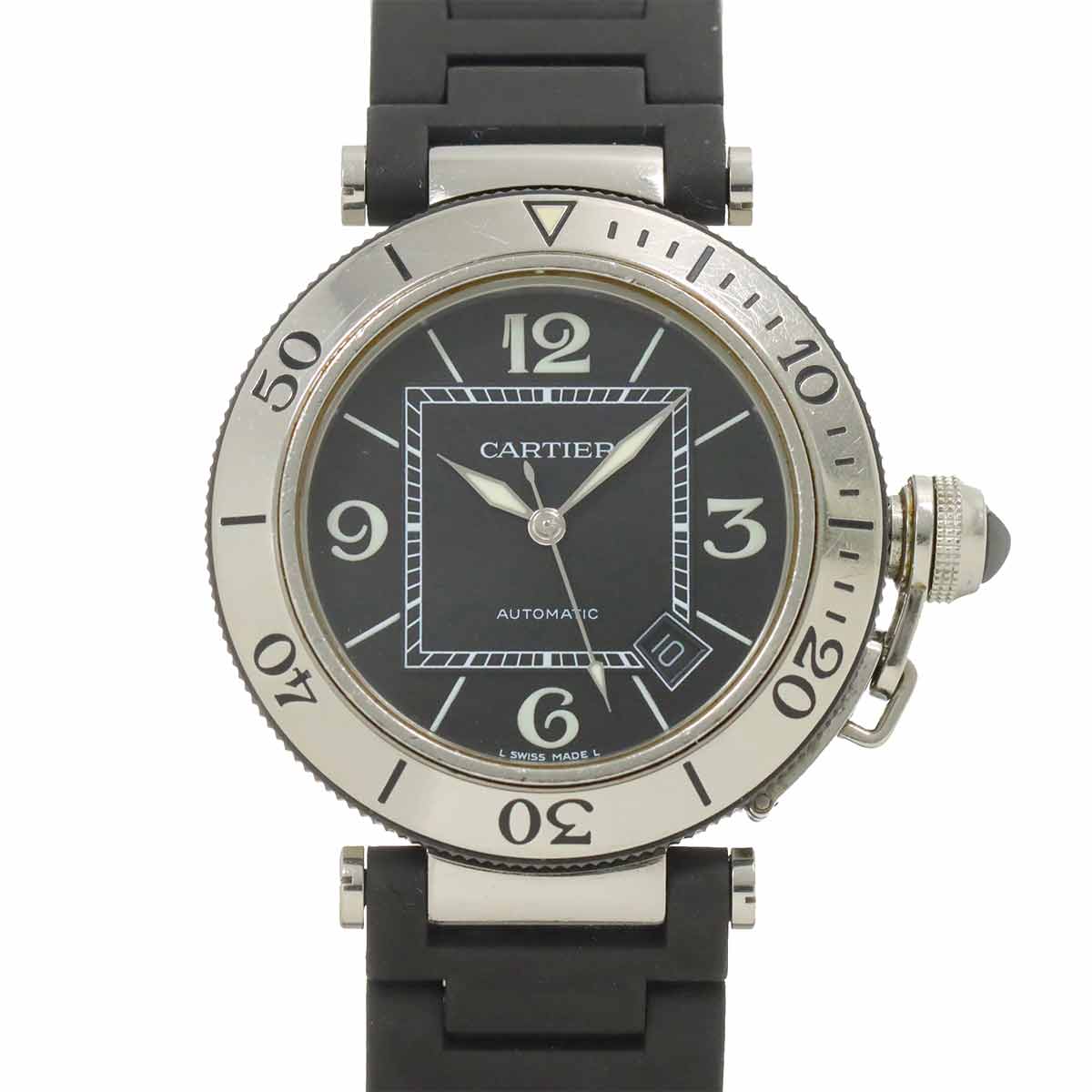 Pasha Seatimer W31077U2 Automatic Date Black Dial Mens Watch 90291993