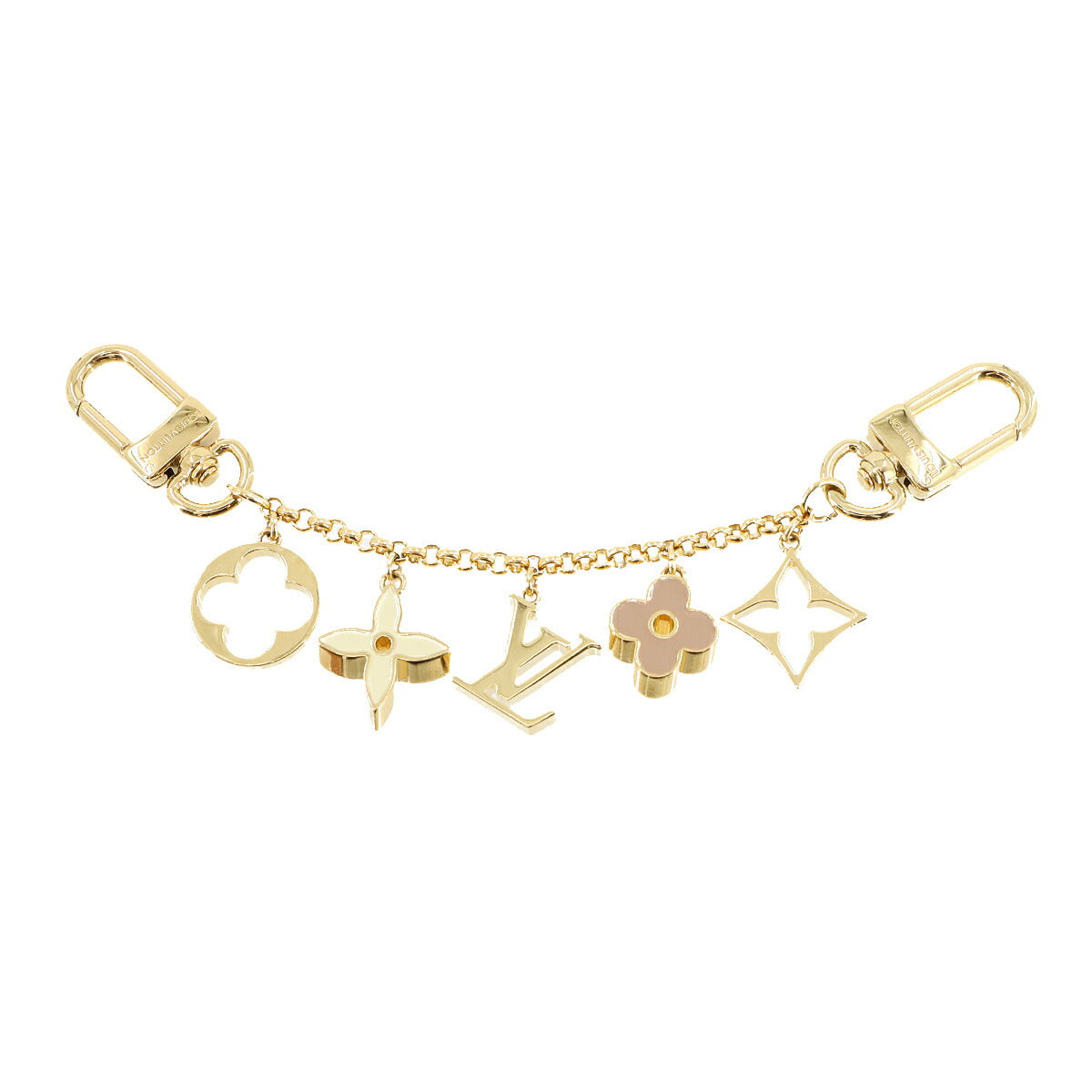 Fleur de Monogram Bag Charm Chain Gold M01413