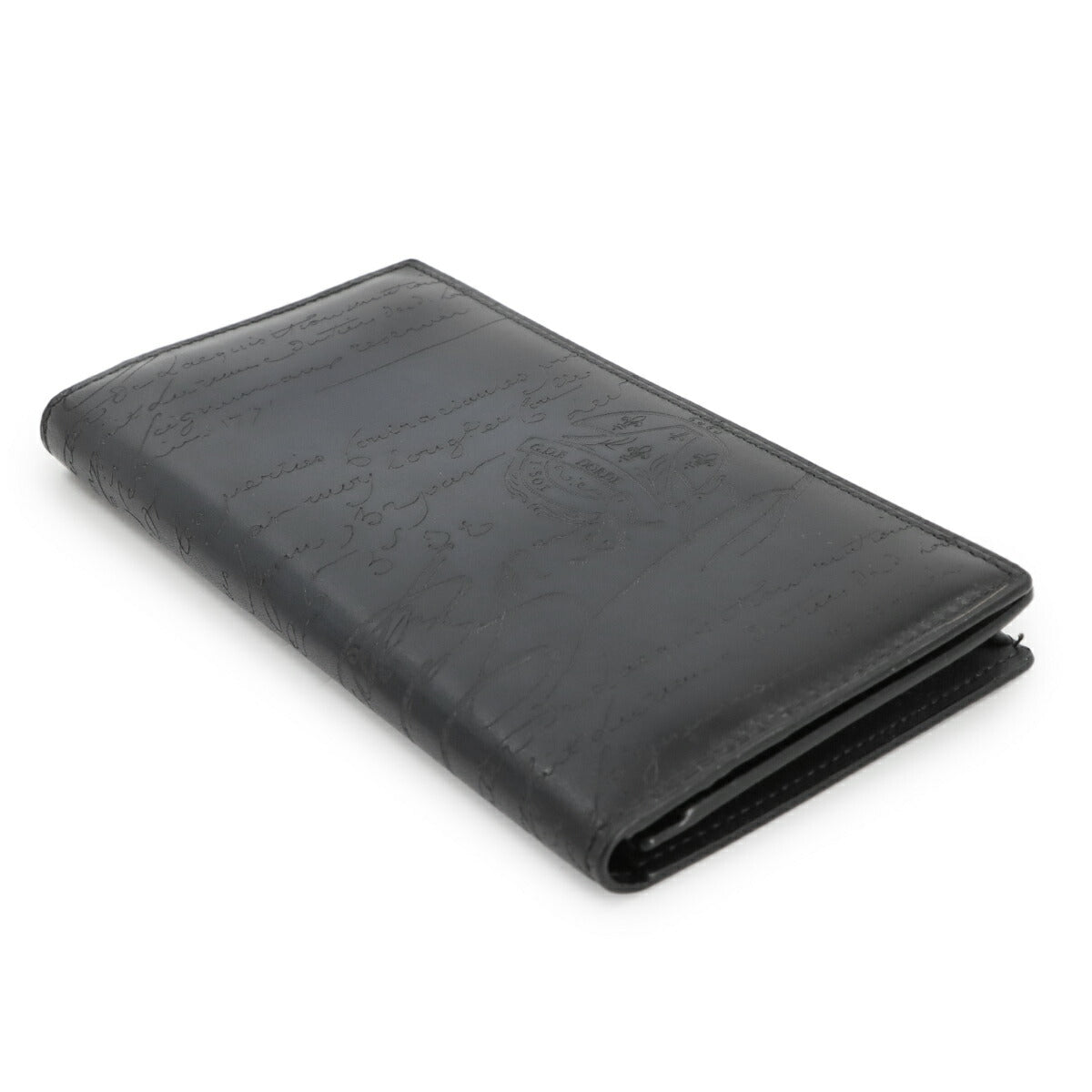 Calli Santal Scritto Long Wallet Venetian Leather Navy