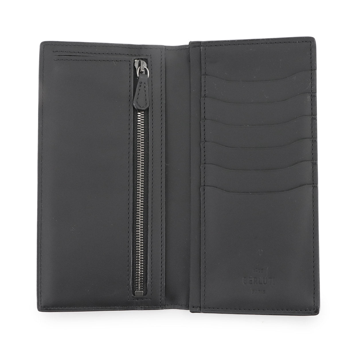 Calli Santal Scritto Long Wallet Venetian Leather Navy