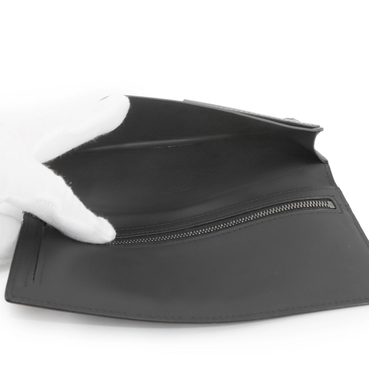 Calli Santal Scritto Long Wallet Venetian Leather Navy