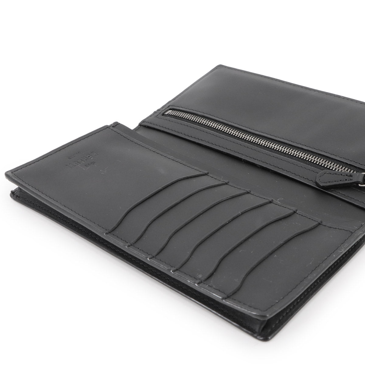 Calli Santal Scritto Long Wallet Venetian Leather Navy