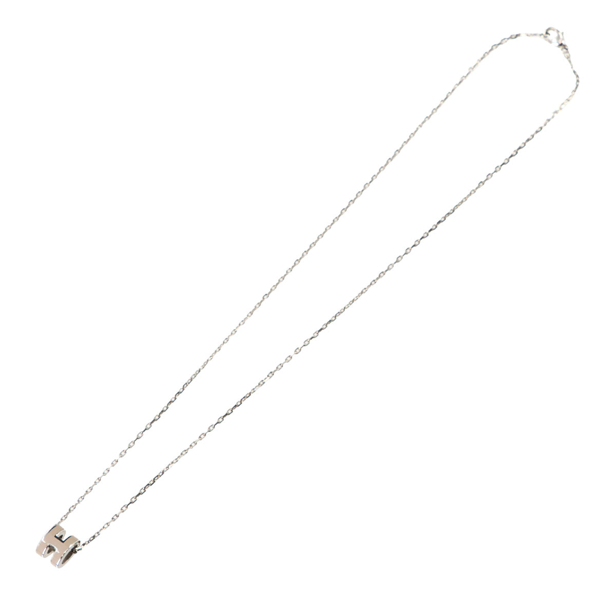 Mini Pop H Chain Necklace Marron grace Silver Accessory