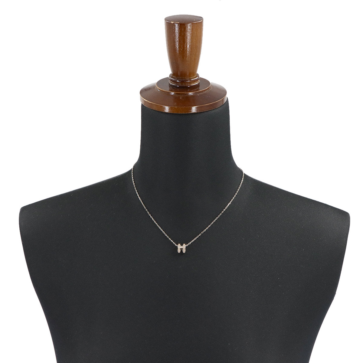 Mini Pop H Chain Necklace Marron grace Silver Accessory