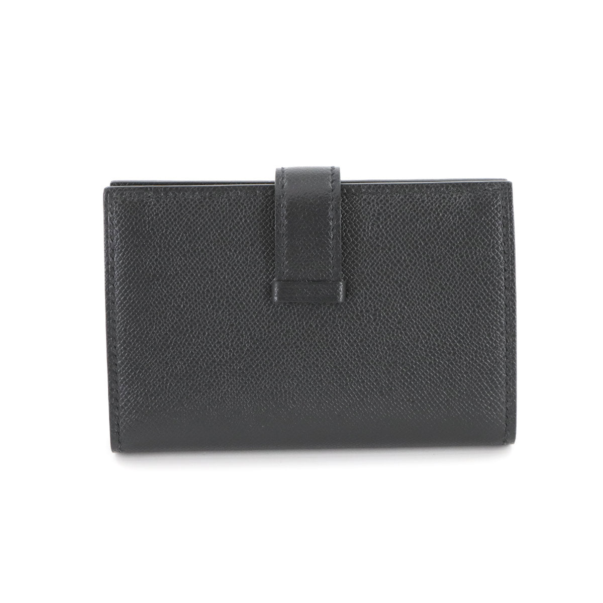 Bearn Mini Compact Coin Case Veau Madame Black Purse