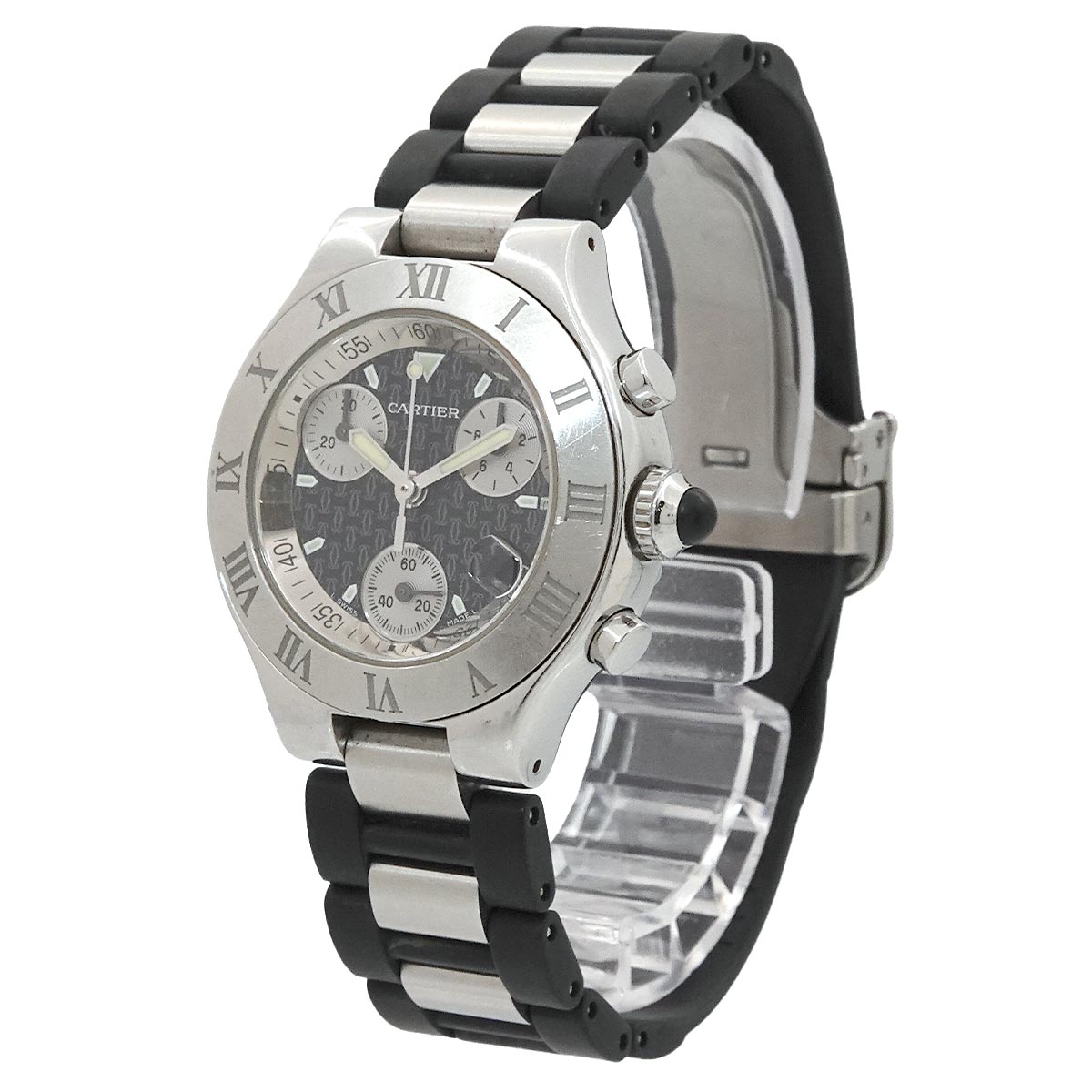 Must 21 Chronoscaph W10198U2 Quartz Black Dial Ladies Watch