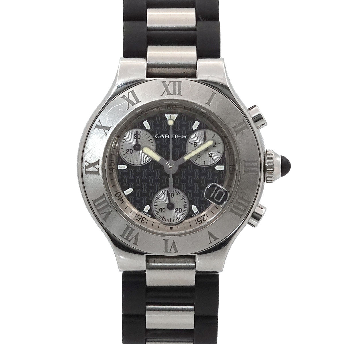 Must 21 Chronoscaph W10198U2 Quartz Black Dial Ladies Watch