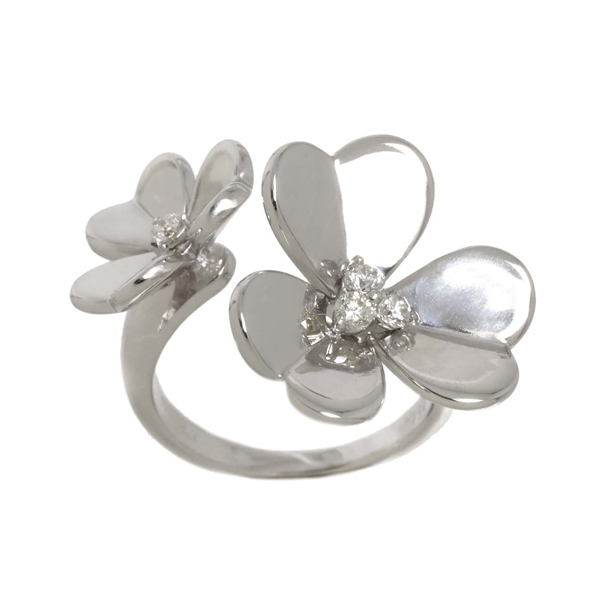 Diamond 2.32ct Ring 18K K18 WG White Gold size6.25-6.5(US)