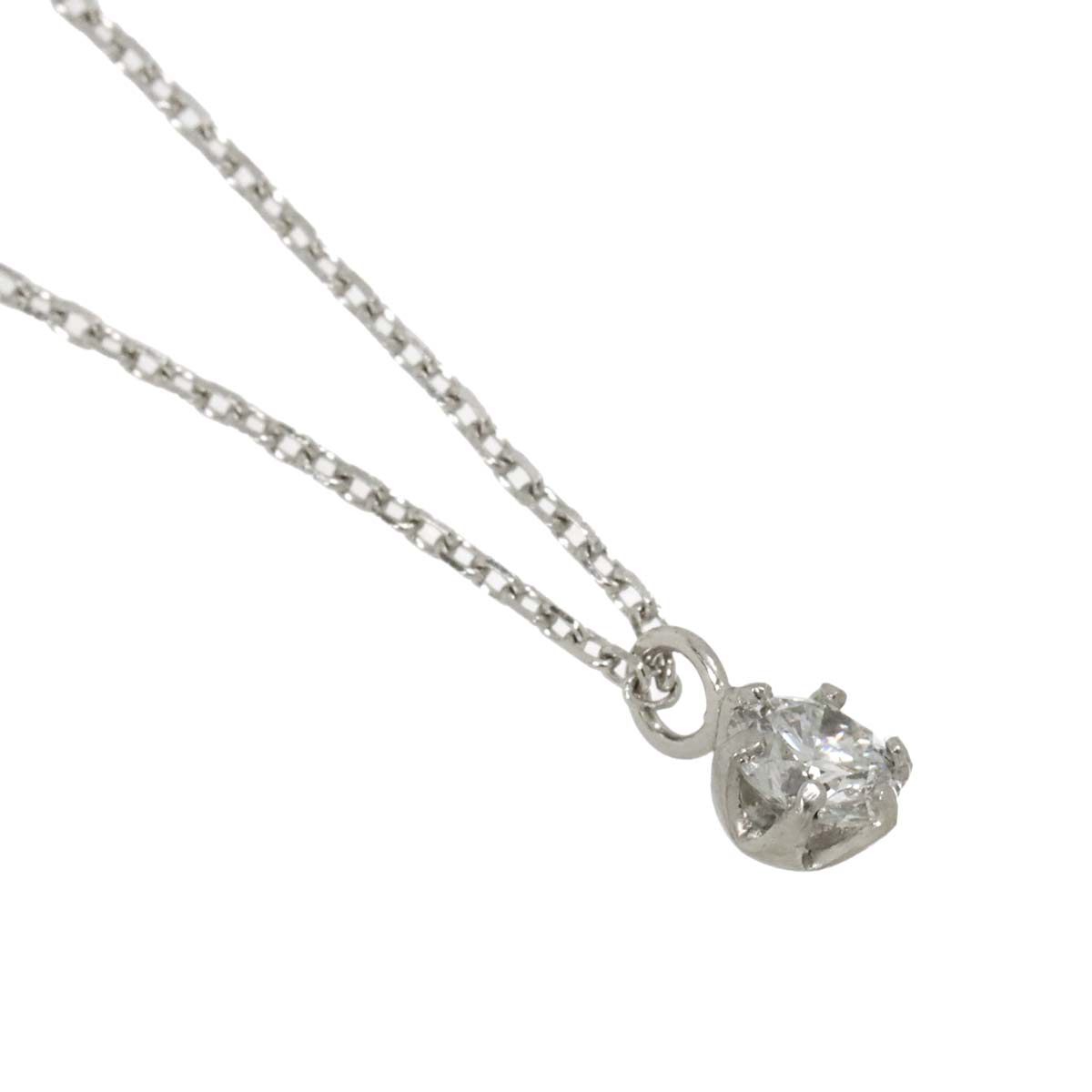 Diamond Necklace 18K White Gold 750