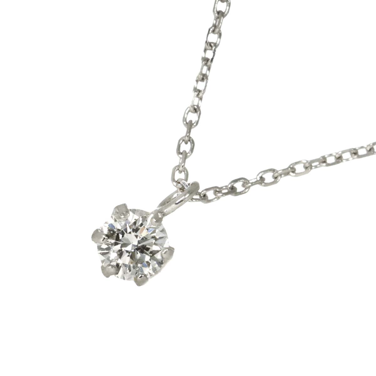 Diamond Necklace 18K White Gold 750