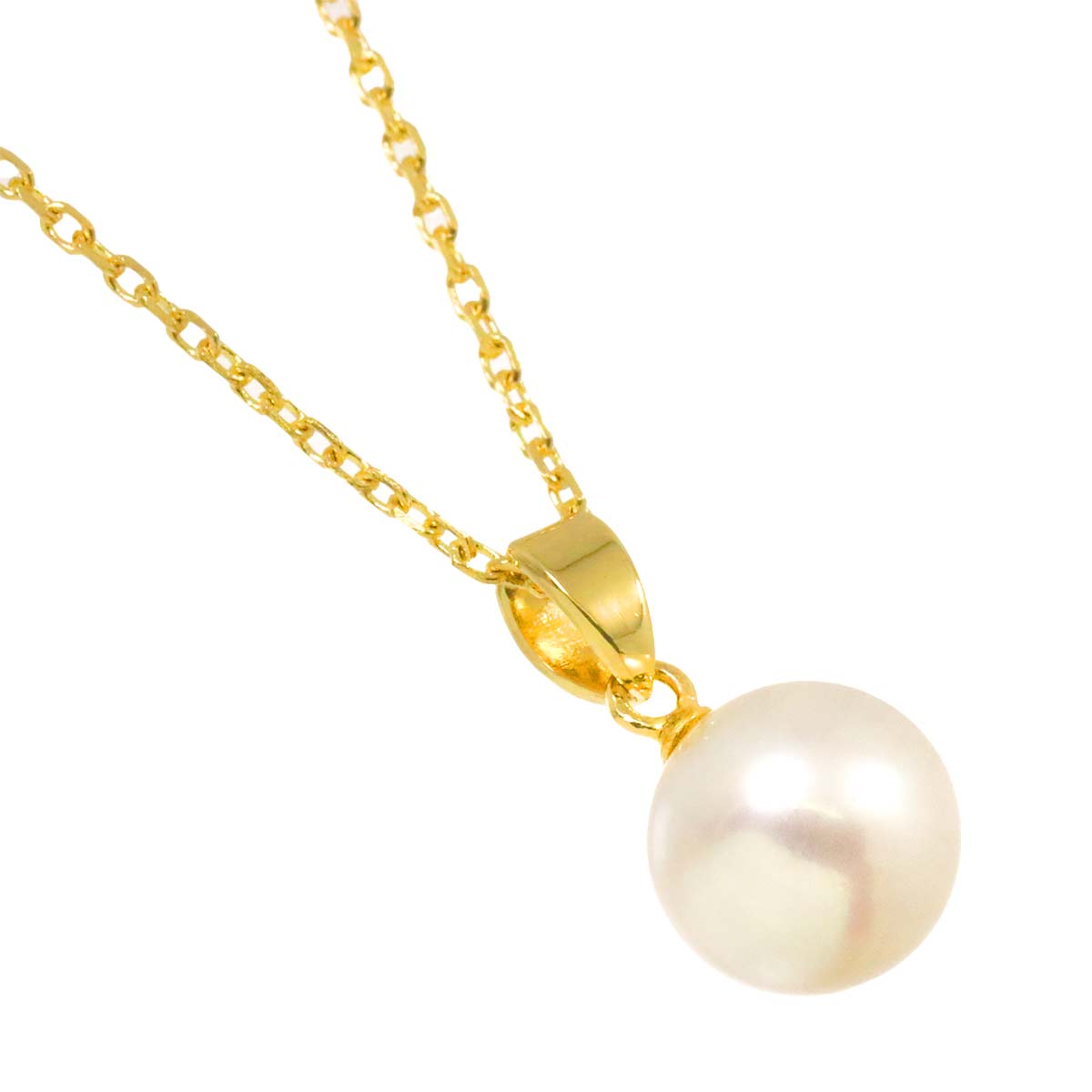Akoya Pearl 8.3mm Necklace 14K Yellow Gold 585