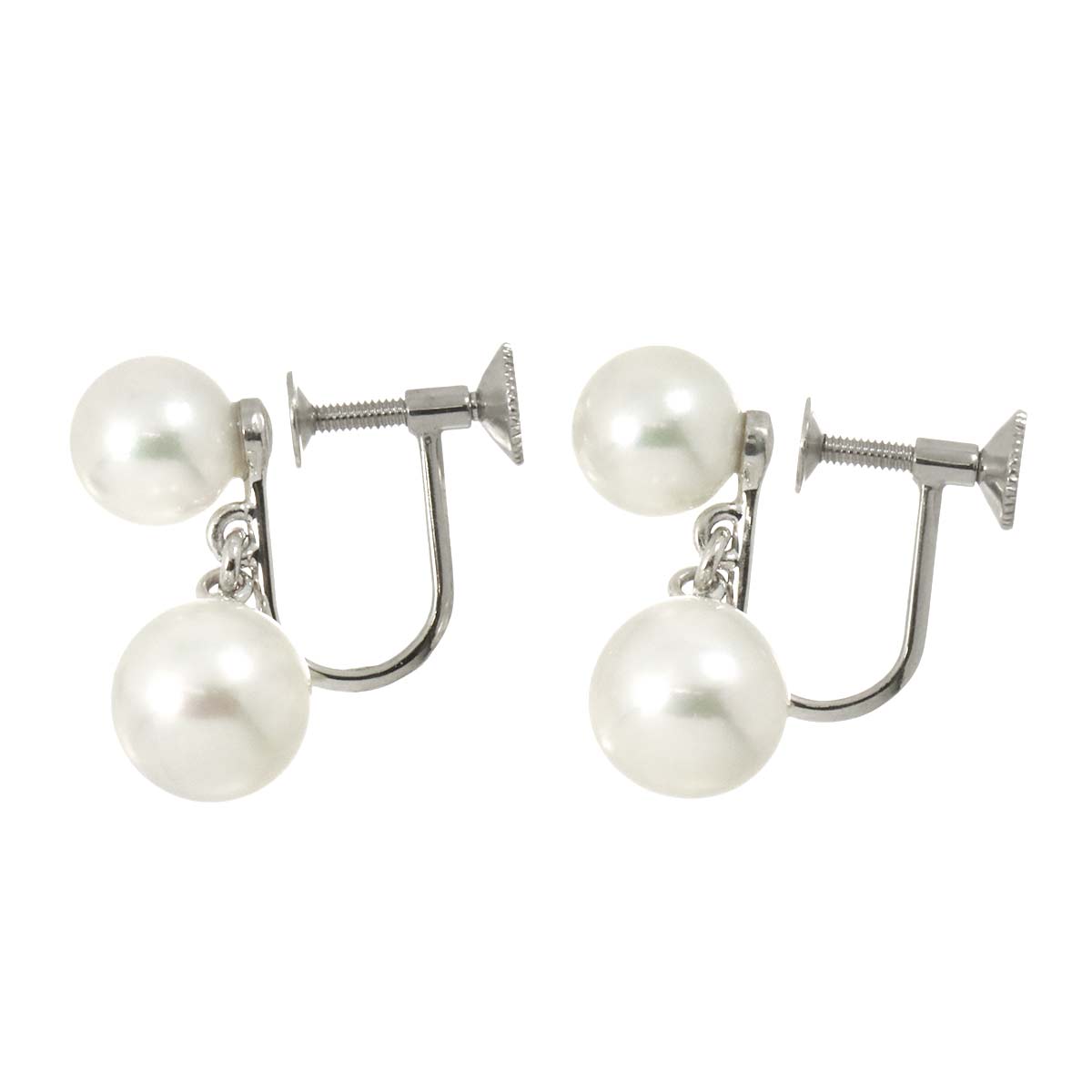 Akoya Pearl 7.1-6.2mm Earrings 18K WG